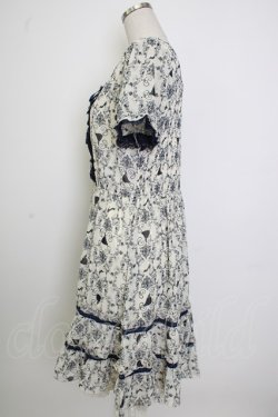 画像3: axes femme / シルエット柄レースアップワンピース M キナリ T-26-02-02-012-AX-OP-SA-ZT