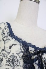 画像5: axes femme / シルエット柄レースアップワンピース M キナリ T-26-02-02-012-AX-OP-SA-ZT579 (5)
