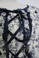 画像6: axes femme / シルエット柄レースアップワンピース M キナリ T-26-02-02-012-AX-OP-SA-ZT579 (6)