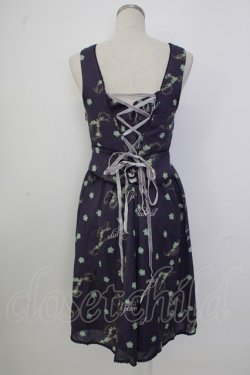 画像2: axes femme / バラ×ロゴ柄プリントドレス  ネイビー T-26-02-02-014-AX-OP-SA-ZT