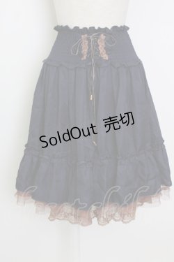 画像1: axes femme / ドットシャーリングスカート M ネイビー T-26-02-02-015-AX-SK-SA-ZT