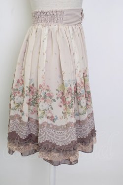 画像3: axes femme / 転写風花柄スカート M ピンク T-26-02-02-016-AX-SK-SA-ZT