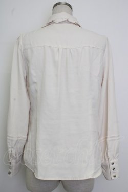 画像2: axes femme / ビジューボタンフリルブラウス M ベージュ T-26-02-02-002-AX-BL-SA-ZT