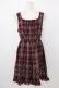 画像2: axes femme / フロッキーptチェックジャンパースカート M ボルドー T-26-02-03-023-AX-OP-SA-ZT (2)