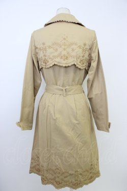 画像2: axes femme / 刺繍入りトレンチコート M ベージュ T-26-02-03-024-AX-CO-SA-ZT