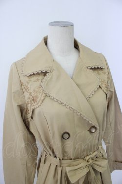 画像3: axes femme / 刺繍入りトレンチコート M ベージュ T-26-02-03-024-AX-CO-SA-ZT