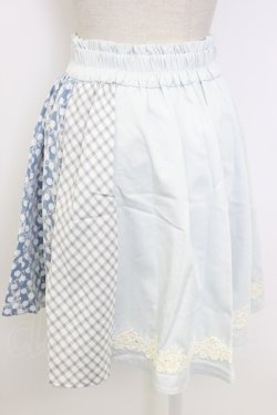 画像2: axes femme POETIQUE / レースパッチワークスカート M サックス T-26-02-03-028-AX-SK-SA-ZT
