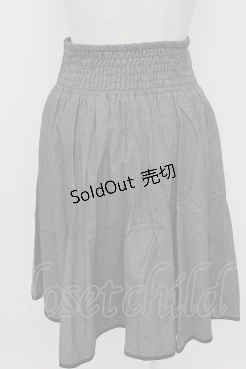 画像2: axes femme POETIQUE / デニム風コルセットスカート M ブラック T-26-02-03-029-AX-PA-SA-ZT594 (2)