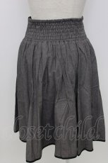画像2: axes femme POETIQUE / デニム風コルセットスカート M ブラック T-26-02-03-029-AX-PA-SA-ZT594 (2)