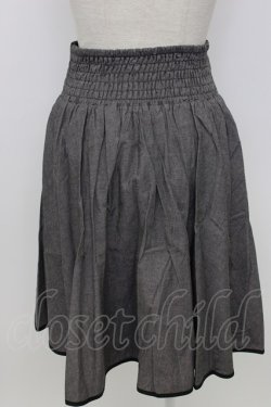 画像2: axes femme POETIQUE / デニム風コルセットスカート M ブラック T-26-02-03-029-AX-PA-SA-ZT