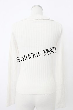 画像2: axes femme POETIQUE / お花フリルラメニットプルオーバー  キナリ T-26-02-03-005-AX-TO-SA-ZT