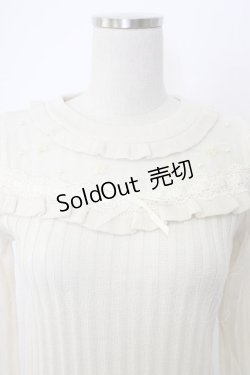 画像3: axes femme POETIQUE / お花フリルラメニットプルオーバー  キナリ T-26-02-03-005-AX-TO-SA-ZT