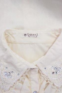 画像6: axes femme / シャンデリアジャガードブラウス  アイボリー T-26-02-03-007-AX-BL-SA-ZT