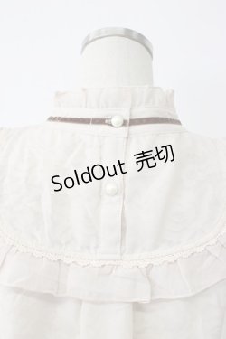 画像4: axes femme POETIQUE / レースシフォン重ねヨーク襟ブラウス M ベージュ T-26-02-03-008-AX-BL-SA-ZT594