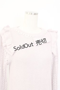 画像3: axes femme POETIQUE / ビジュー肩フリルニットプルオーバー M アワピンク T-26-02-03-010-AX-TO-SA-ZT