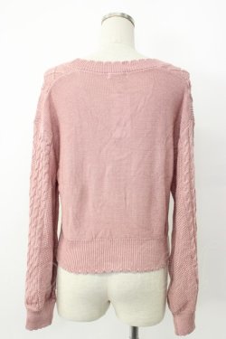 画像2: axes femme POETIQUE / リボンラメニットカーデ M ピンク T-26-02-03-012-AX-TO-SA-ZT