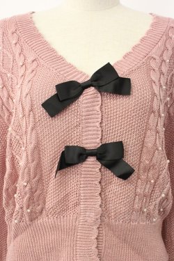 画像3: axes femme POETIQUE / リボンラメニットカーデ M ピンク T-26-02-03-012-AX-TO-SA-ZT