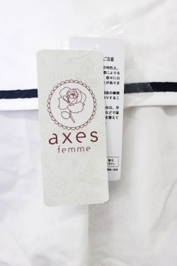 画像6: axes femme POETIQUE / 時計刺繍セーラーブラウス M キナリ T-26-02-03-001-AX-BL-SA-ZT