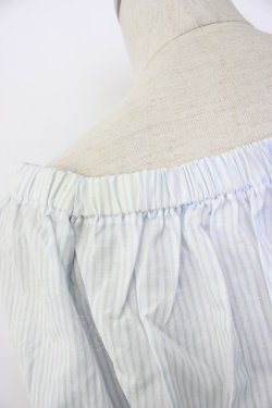 画像5: axes femme / 刺繍使いボリューム袖ブラウス M サックス T-26-02-03-013-AX-BL-SA-ZT