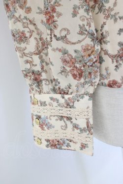 画像4: axes femme / 花Ｘオーナメント柄ブラウス M ベージュ T-26-02-03-016-AX-BL-SA-ZT