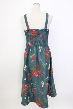 画像2: axes femme / バスケットブーケ柄ジャンスカ  グリーン T-26-02-03-019-AX-OP-SA-ZT