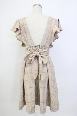 画像2: axes femme POETIQUE / ラッフルフリルワンピース M ベージュ T-26-02-03-020-AX-OP-SA-ZT