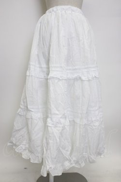 画像1: Chalmiere / クラシックコットンスカート M ホワイト T-26-02-04-018-0-SK-SA-ZT