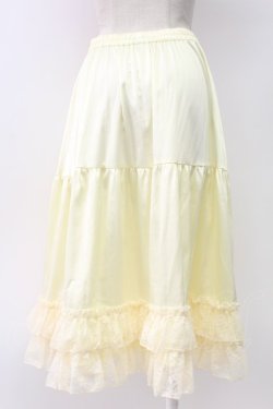 画像2: axes femme kawaii / レースフリルミディペチスカート M キナリ T-26-02-04-020-AX-SK-SA-ZT