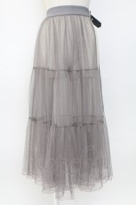 画像1: axes femme / レイヤードチュールフリルスカート  グレー T-26-02-04-022-AX-SK-SA-ZT580 (1)