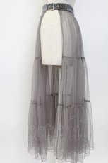 画像4: axes femme / レイヤードチュールフリルスカート  グレー T-26-02-04-022-AX-SK-SA-ZT580 (4)