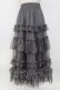 画像1: axes femme / フリルチュールティアードスカート  グレー T-26-02-04-023-AX-SK-SA-ZT (1)