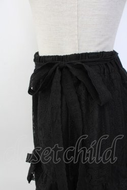 画像4: axes femme / ティアードコットンレーススカート  黒 T-26-02-04-025-AX-CO-SA-ZT