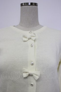 画像5: MILK / 透かしリボンニットカーディガン  アイボリー T-26-02-04-003-ML-TO-SA-ZT