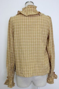 画像2: axes femme kawaii / チェック柄ブラウス M イエロー T-26-02-04-005-AX-BL-SA-ZT