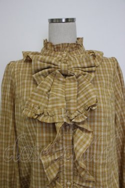 画像4: axes femme kawaii / チェック柄ブラウス M イエロー T-26-02-04-005-AX-BL-SA-ZT