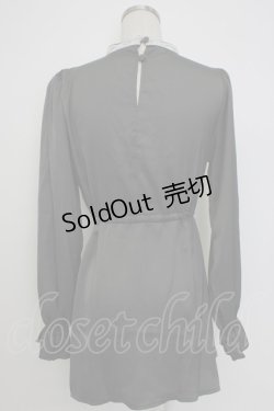 画像2: axes femme / ヴィンテージサテンブラウス M グレー T-26-02-04-007-AX-BL-SA-ZT