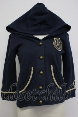 画像1: MILK / エンブレムワッペンフードカーディガン  ネイビー T-26-02-04-009-ML-TO-SA-ZT