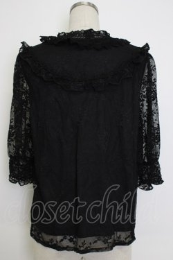 画像2: axes femme / アンティーク風レーストップス  ブラック T-26-02-04-010-AX-TO-SA-ZT