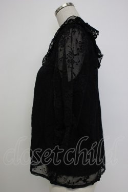 画像3: axes femme / アンティーク風レーストップス  ブラック T-26-02-04-010-AX-TO-SA-ZT