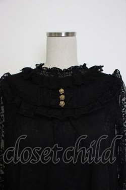 画像4: axes femme / アンティーク風レーストップス  ブラック T-26-02-04-010-AX-TO-SA-ZT