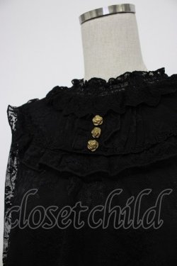 画像5: axes femme / アンティーク風レーストップス  ブラック T-26-02-04-010-AX-TO-SA-ZT