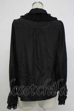 画像2: axes femme kawaii / プリエールフリルブラウス  黒 T-26-02-04-011-AX-BL-SA-ZT