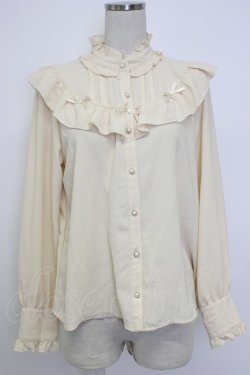 画像1: axes femme kawaii / フリルリボンハイネックブラウス  アイボリー T-26-02-04-002-AX-BL-SA-ZT
