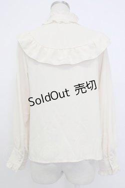 画像2: axes femme kawaii / フリルリボンハイネックブラウス  アイボリー T-26-02-04-002-AX-BL-SA-ZT579