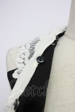 画像8: axes femme POETIQUE / レース襟ロングベスト M ブラック T-26-02-04-014-AX-TO-SA-ZT