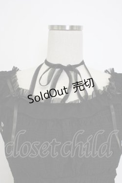 画像4: axes femme / プチローズリボン半袖トップス  黒 T-26-02-04-015-AX-TO-SA-ZT