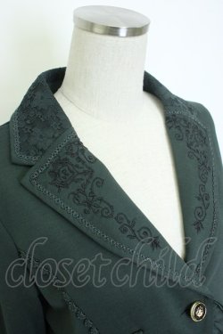 画像3: axes femme / ダークオーナメント柄ジャケット M グリーン T-26-02-05-023-AX-JA-SA-ZT