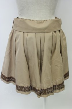 画像2: axes femme / 裾レースプリーツキュロット M ベージュ T-26-02-05-027-AX-PA-SA-ZT