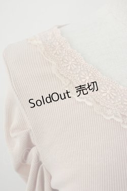 画像4: axes femme / シフォンリボン半袖トップス  ピンク T-26-02-05-002-AX-TO-SA-ZT