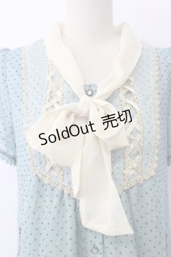 画像3: axes femme / アリスシルエットパネルチュニック  サックスＸアイボリー T-26-02-05-004-AX-OP-SA-ZT